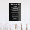 Artronauts Glass Print 7 Rules Of Life