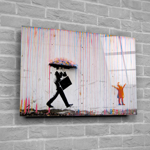 Banksy Rainbow Rain