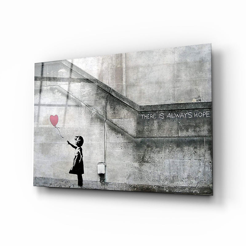 Artronauts Art Glass Print Banksy - There is Always Hope