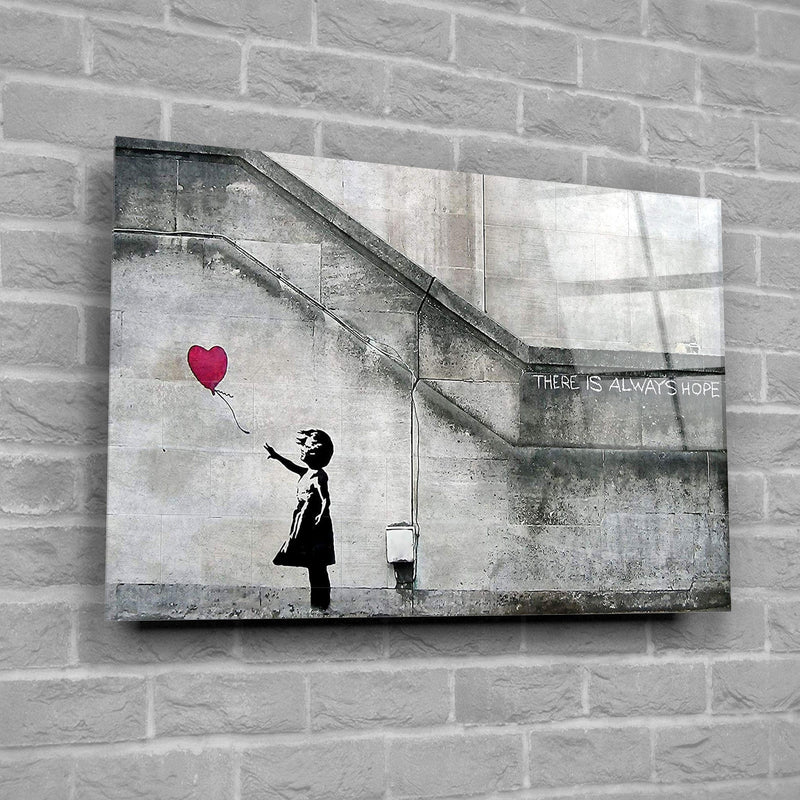 Artronauts Art Glass Print Banksy - There is Always Hope