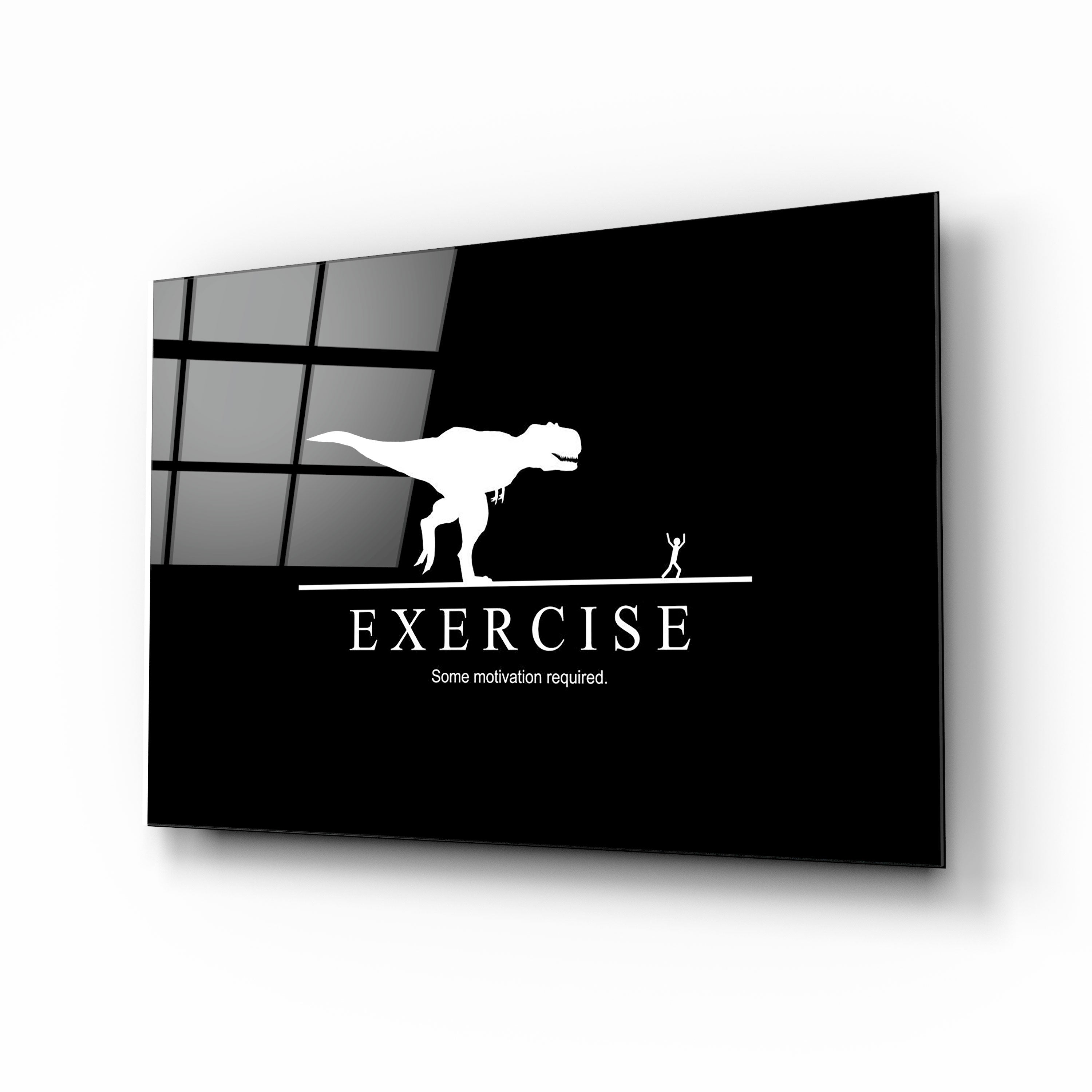 Exercise Glass Print Wall Art