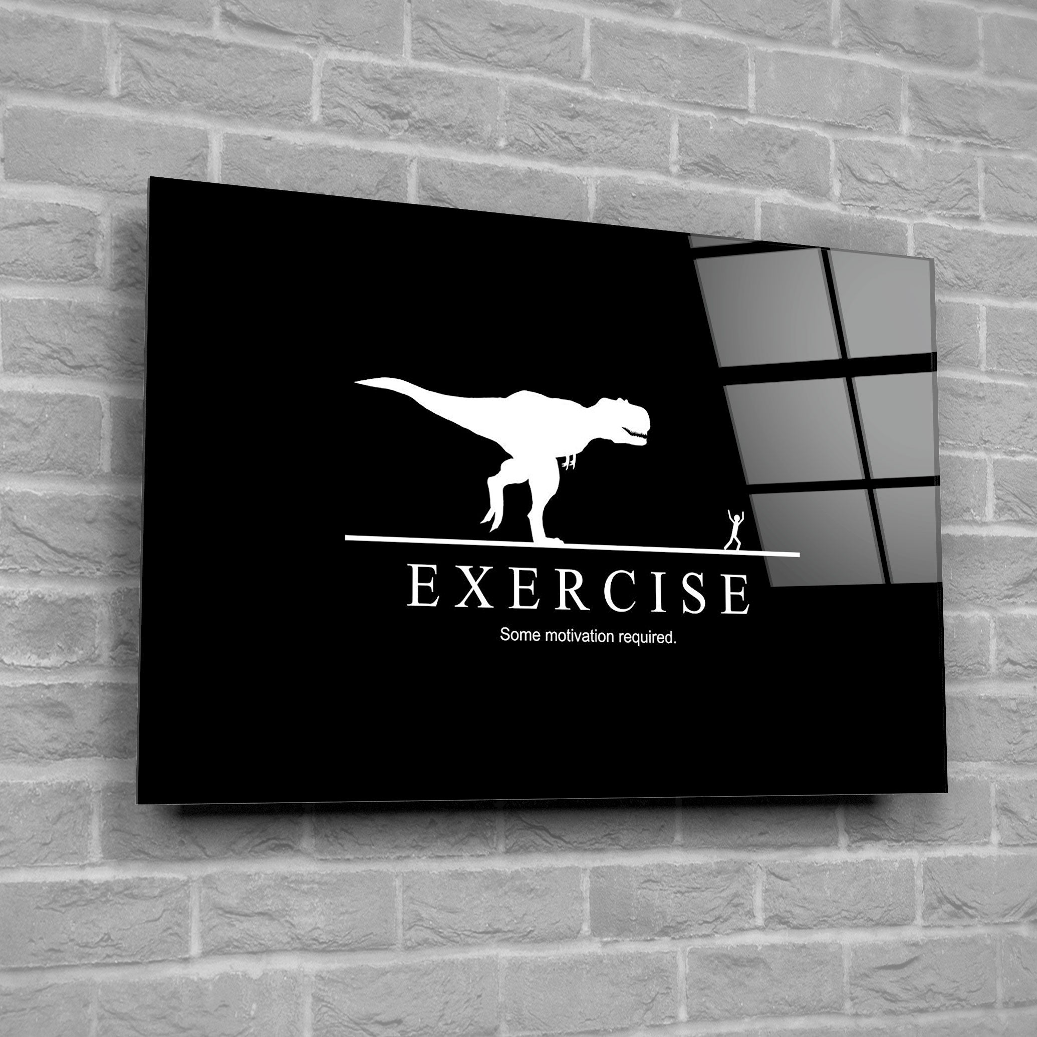 Exercise Glass Print Wall Art