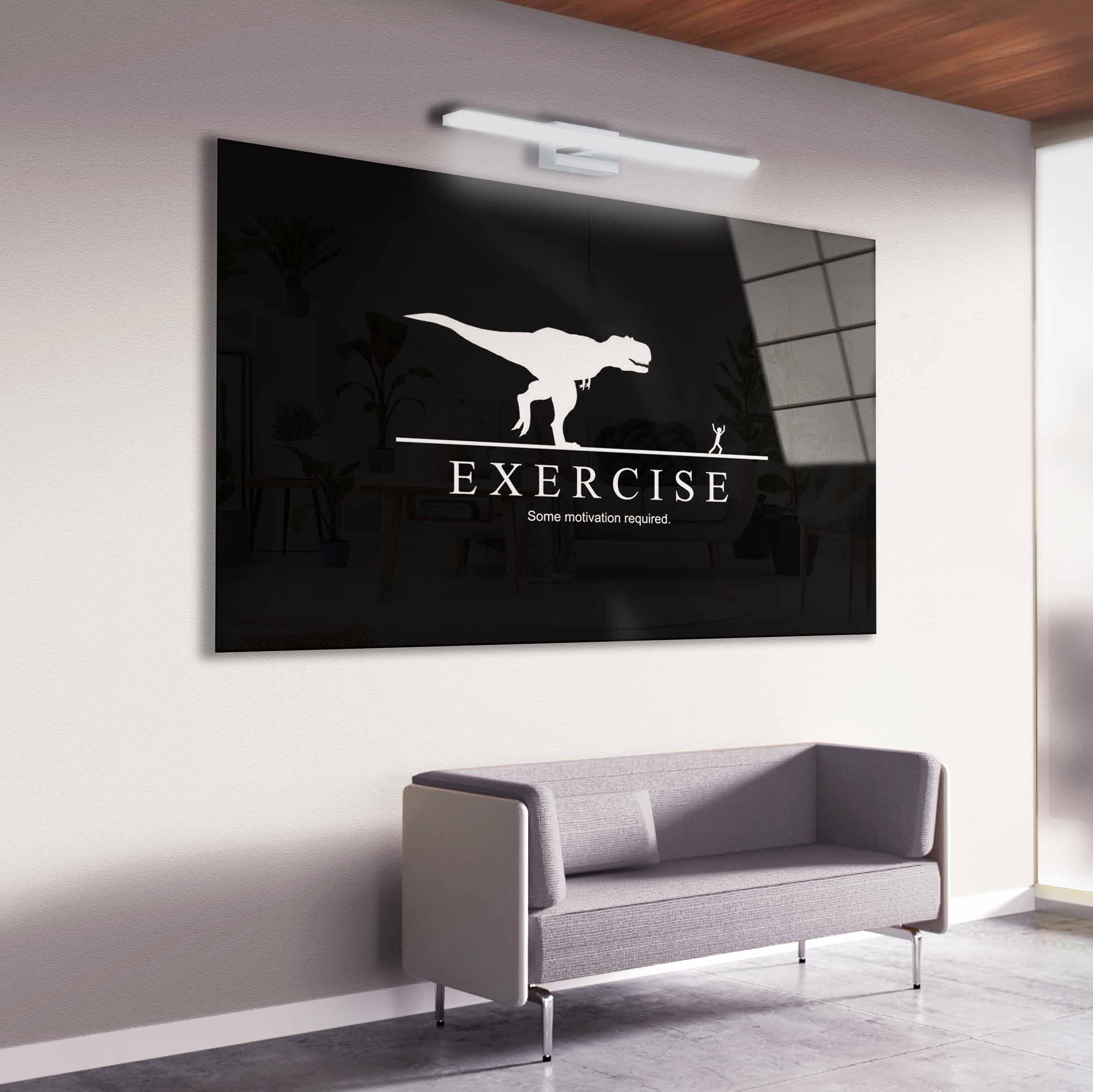 Exercise Glass Print Wall Art