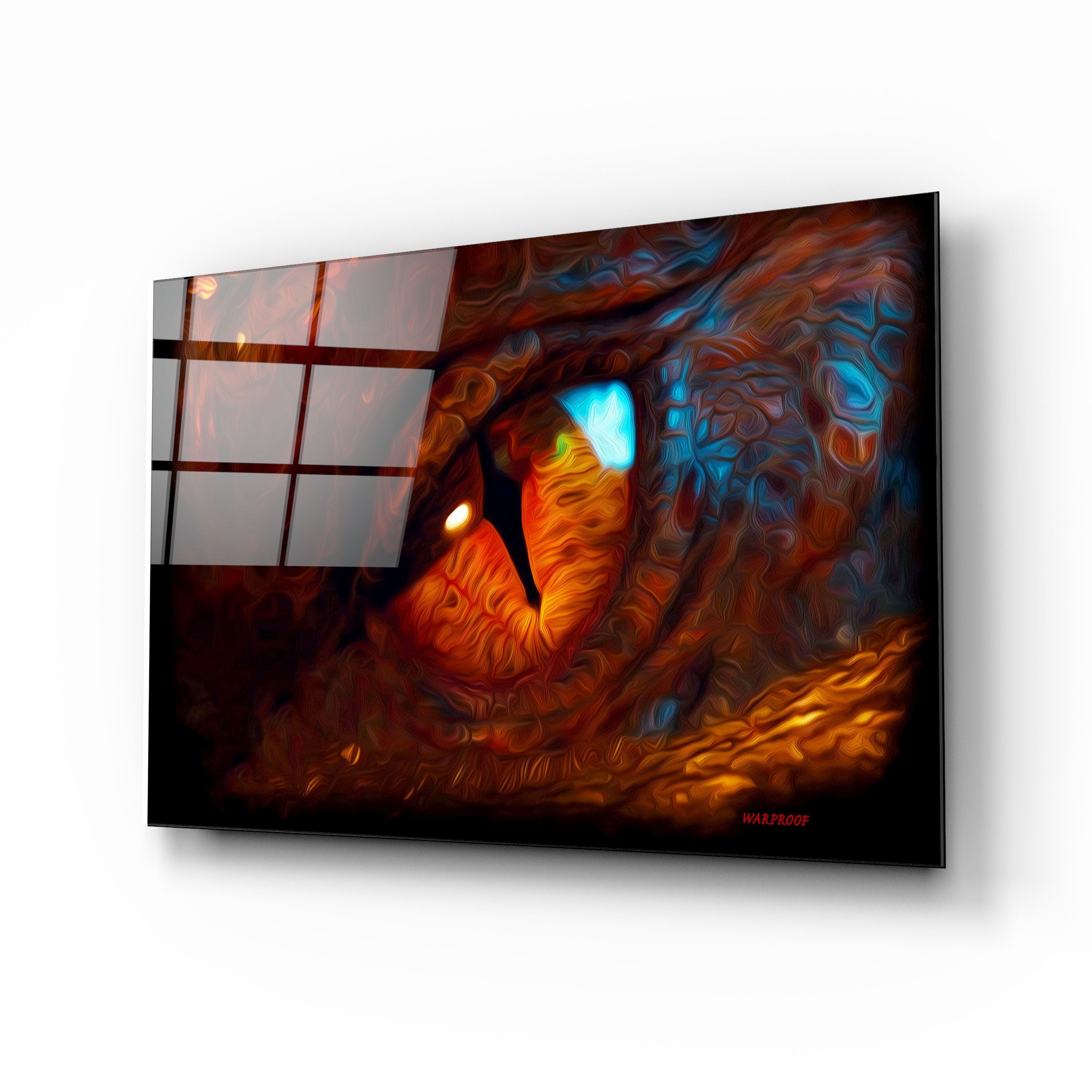Eye of the Dragon Glass Print Wall Art