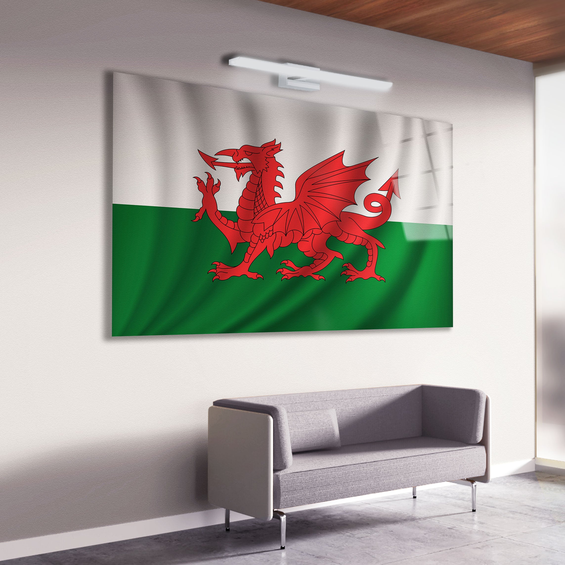 Welsh Dragon Glass Print Wall Art