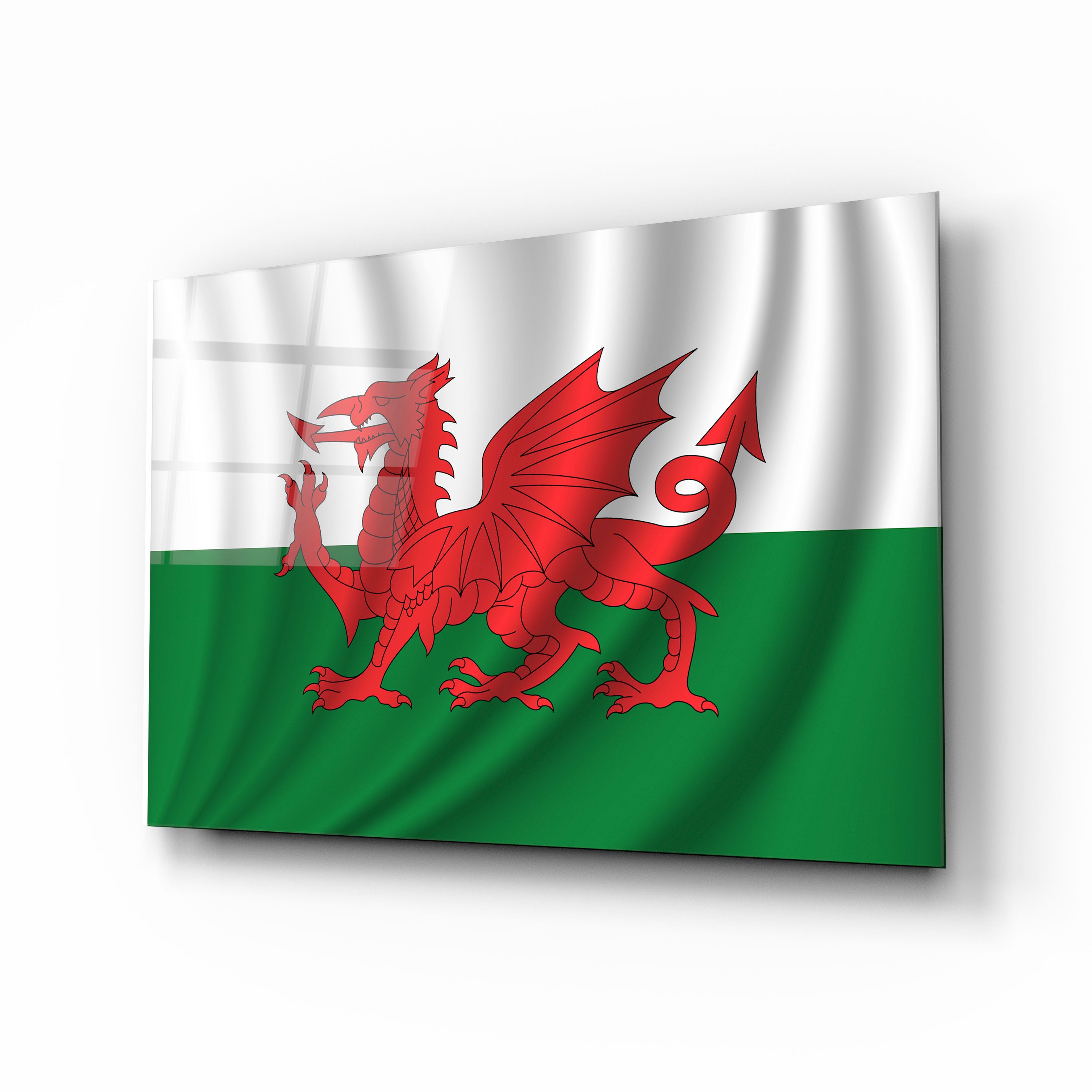 Welsh Dragon Glass Print Wall Art