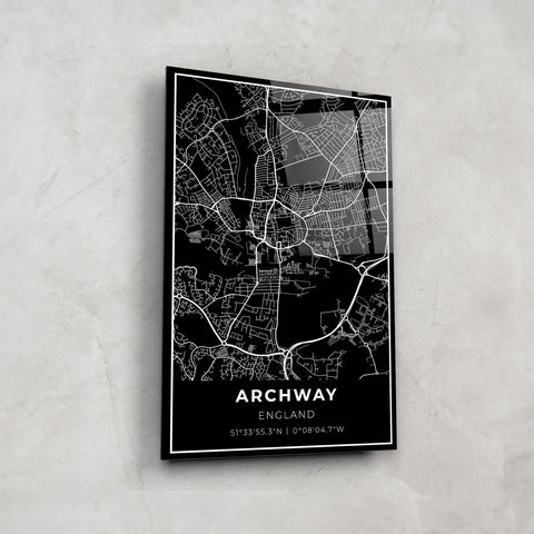 Archway Map Glass Wall Art – Artronauts