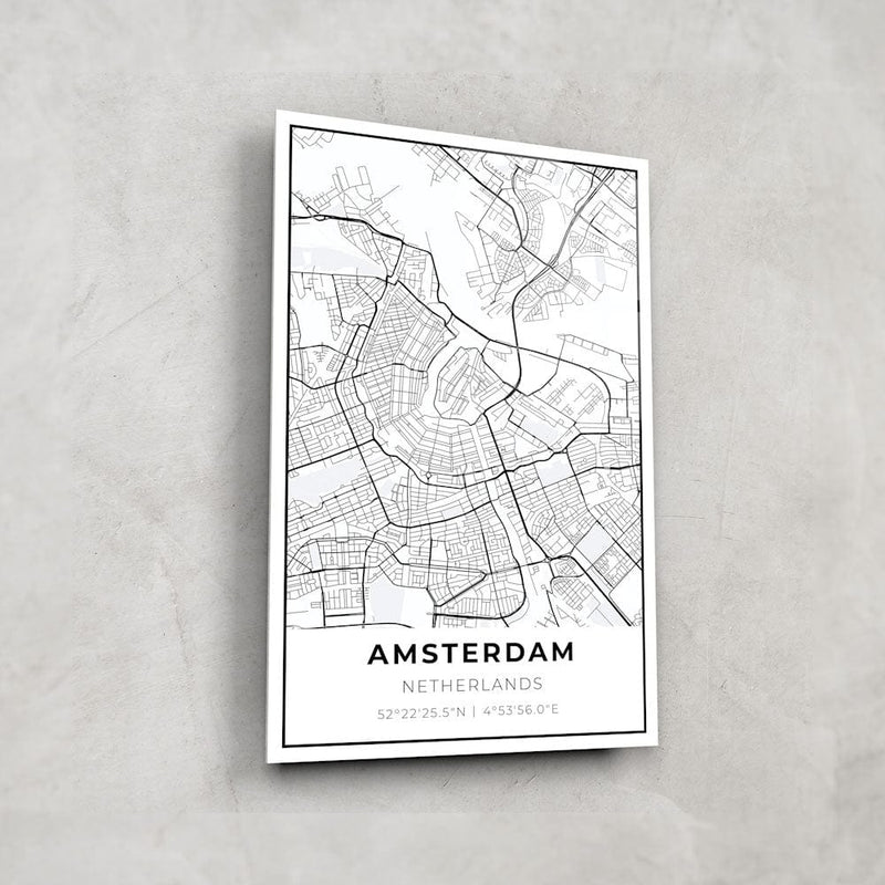 Artronauts Posters, Prints, & Visual Artwork Amsterdam Map Glass Art