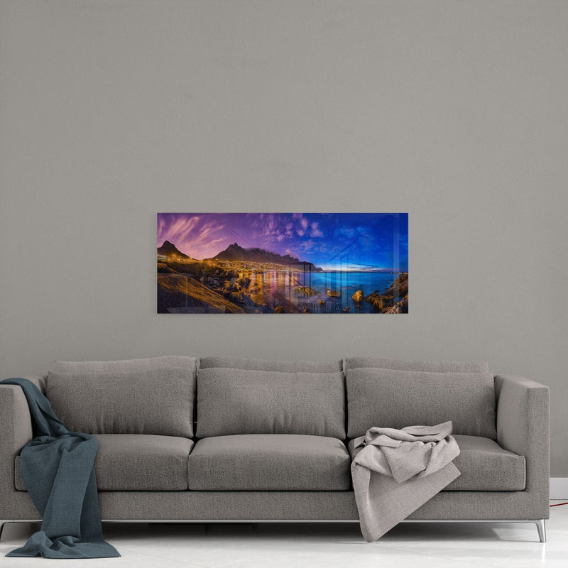 Artronauts Glass Print 92x36cm City Lights Panoramic