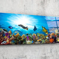 Artronauts Glass Print 92x36cm Aqua Panoramic Glass Wall Art