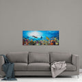 Artronauts Glass Print 92x36cm Aqua Panoramic Glass Wall Art
