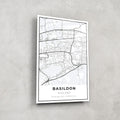 Artronauts Posters, Prints, & Visual Artwork Basildon Map Glass Wall Art