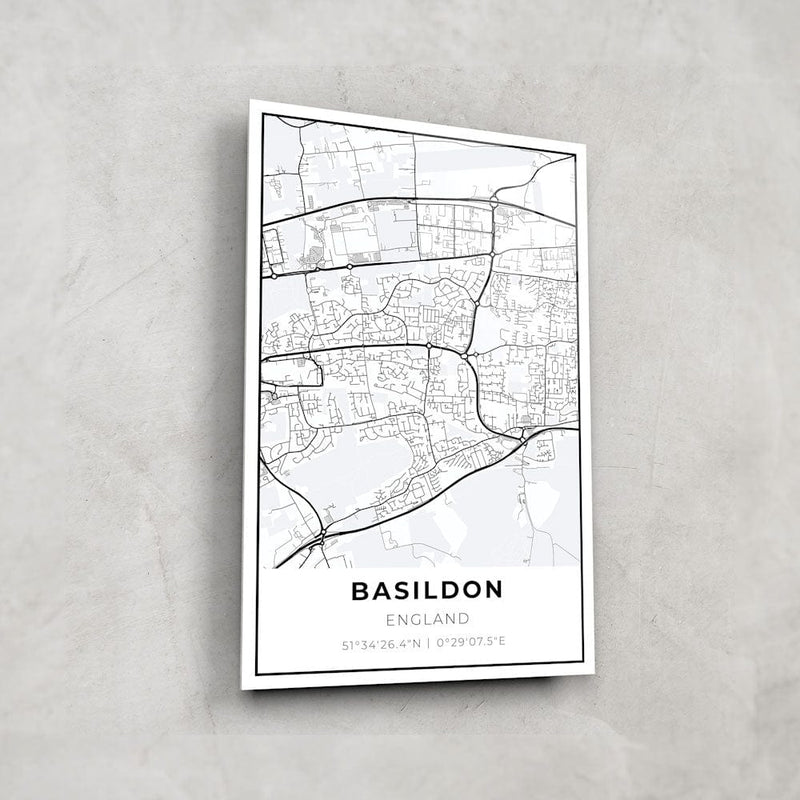 Artronauts Posters, Prints, & Visual Artwork Basildon Map Glass Wall Art