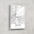 Artronauts Posters, Prints, & Visual Artwork Belfast Map Glass Wall Art