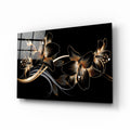 Artronauts Glass Print Black Flower
