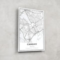 Artronauts Posters, Prints, & Visual Artwork Cardiff Map - Glass Wall Art