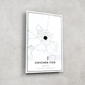Artronauts Posters, Prints, & Visual Artwork Chichen Itza Map - Glass Wall Art