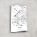 Artronauts Posters, Prints, & Visual Artwork Dubai Map - Glass Wall Art