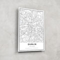 Artronauts Posters, Prints, & Visual Artwork Dublin Map - Glass Wall Art