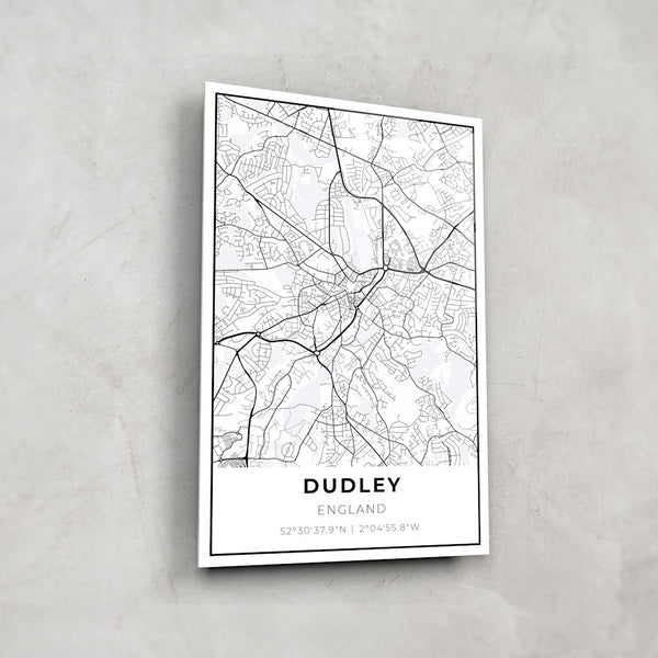 Dudley Map Glass Art