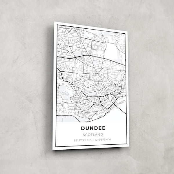 Dundee Map Glass Art