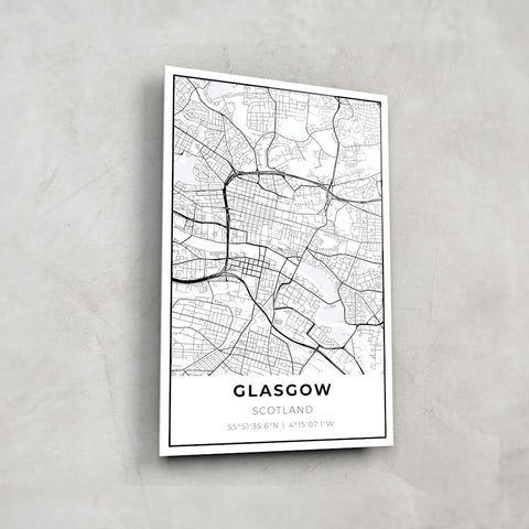 Glasgow Map Glass Art