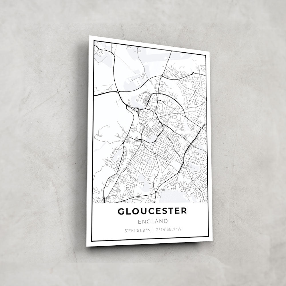 Gloucester Map Glass Art