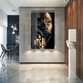 Artronauts Art Glass Print Grey Woman