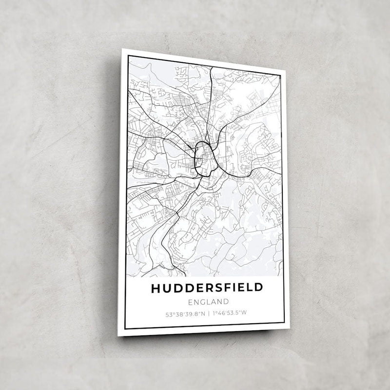 Artronauts Posters, Prints, & Visual Artwork Huddersfield Map - Glass Art