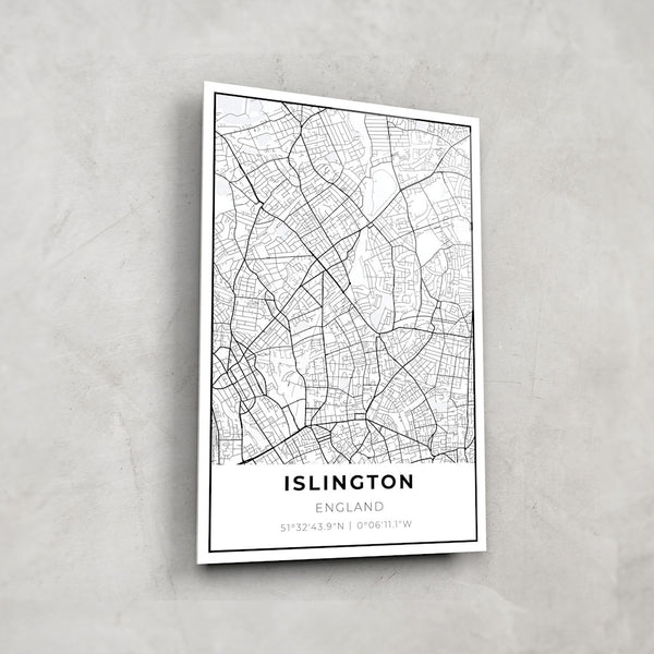 Islington Map - Glass Art