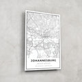 Artronauts Posters, Prints, & Visual Artwork Johannesburg Map - Glass Art