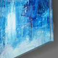 Artronauts Art Glass Print Blue Abstract Square