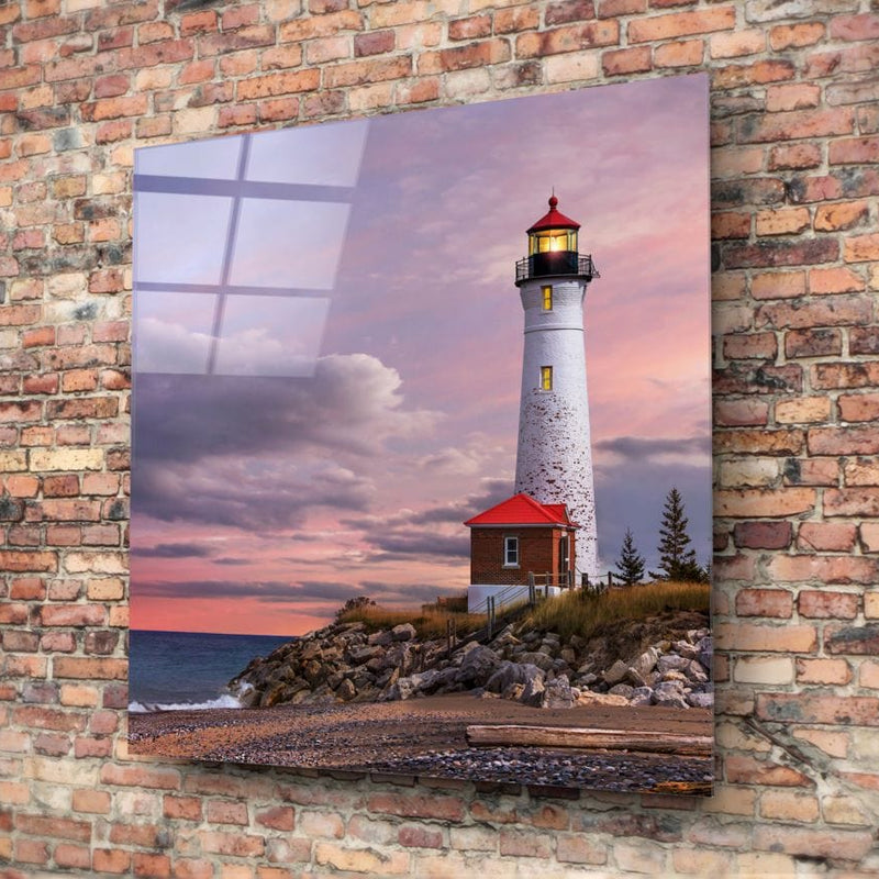 Artronauts Glass Print Lighthouse