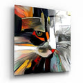 Artronauts Art Glass Print Cat Abstract