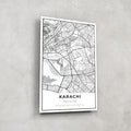 Artronauts Posters, Prints, & Visual Artwork Karachi Map - Glass Wall Art