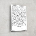 Artronauts Posters, Prints, & Visual Artwork Leeds Map - Glass Wall Art