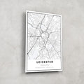 Artronauts Posters, Prints, & Visual Artwork Leicester Map - Glass Wall Art