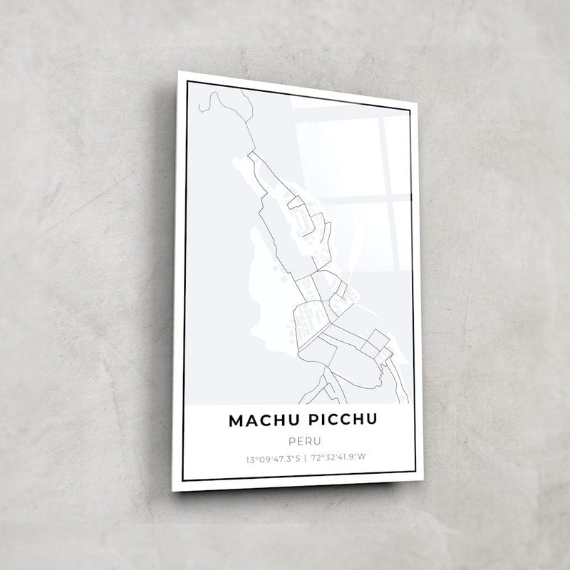 Artronauts Posters, Prints, & Visual Artwork Machu Picchu Map - Glass Wall Art