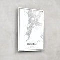 Artronauts Posters, Prints, & Visual Artwork Mumbai Map Glass Art - Glass Wall Art