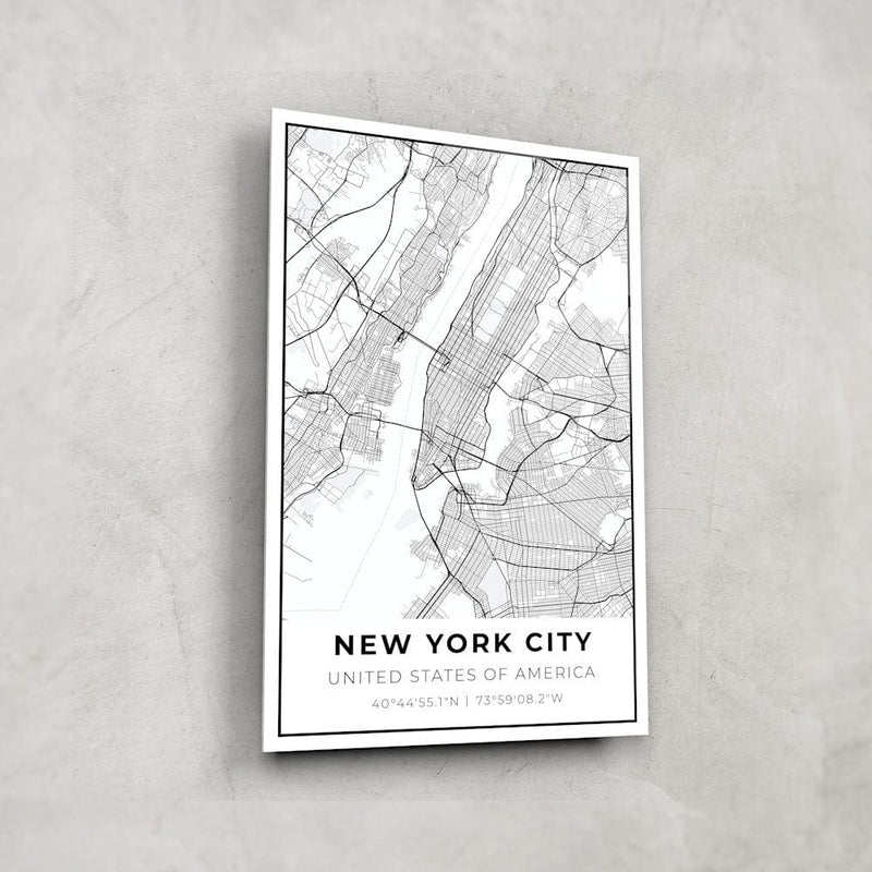 Artronauts Posters, Prints, & Visual Artwork New York City Map - Glass Wall Art