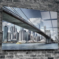 Artronauts Glass Print Brooklyn Bridge