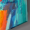 Artronauts Glass Print Abstract Blue & Orange II