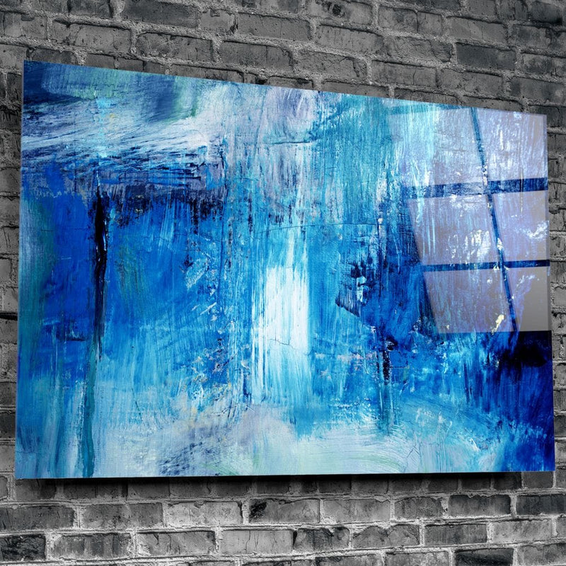 Artronauts Glass Print Abstract Blue