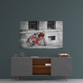 Artronauts Art Clearance T. Red Bicycle Glass Wall Art