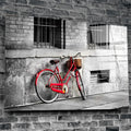 Artronauts Art Clearance T. Red Bicycle Glass Wall Art
