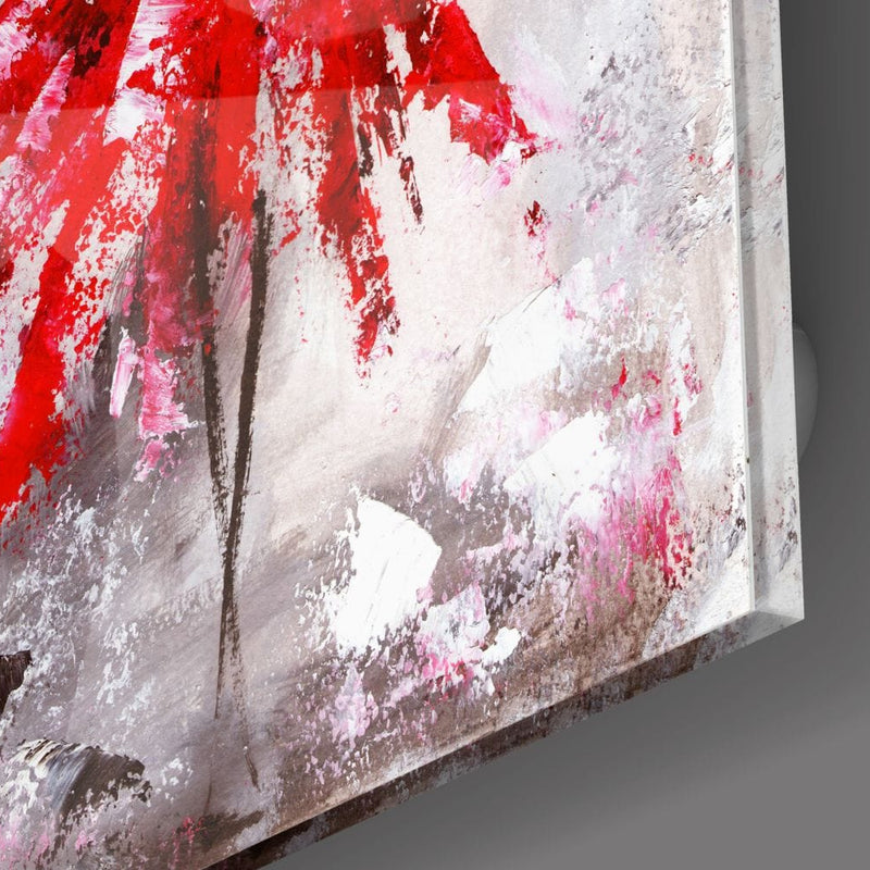Artronauts Glass Print Woman Painting Red