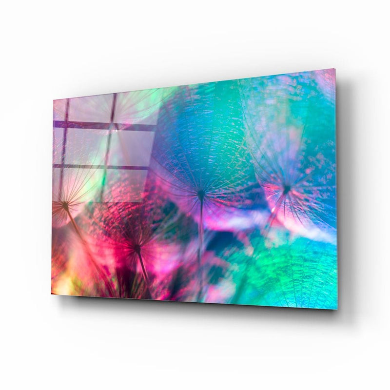 Artronauts Glass Print Colourful Dandelion