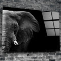 Artronauts Glass Print Elephant