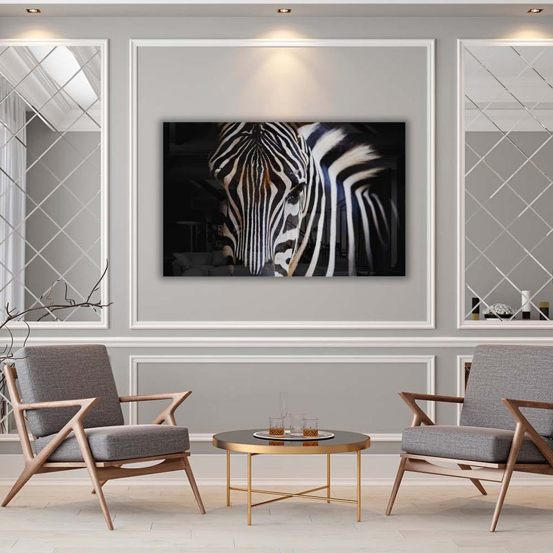 Artronauts Glass Print Zebra
