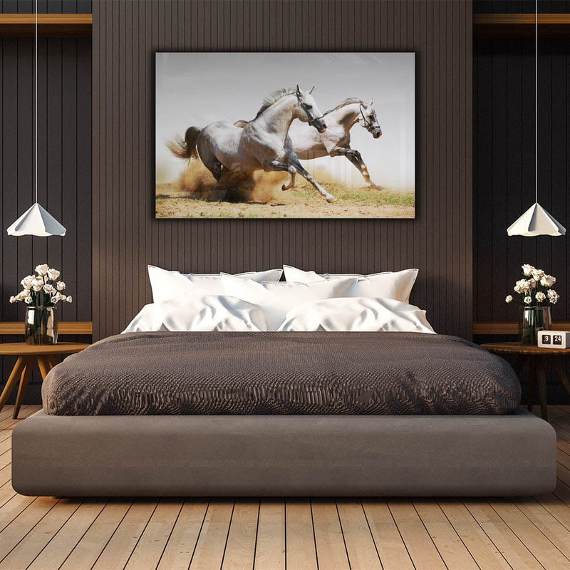 Artronauts Art Glass Print The Horses